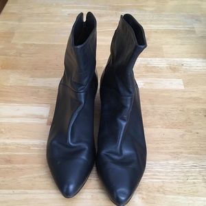 Black booties- genuine leather